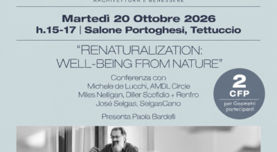 Biennale Architettura e Benessere | 20 ottobre – 2 CFP