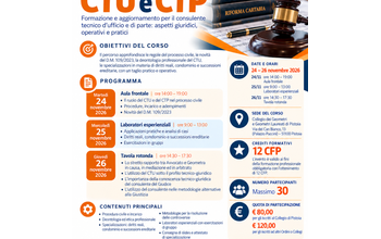 Pistoia – Corso professionale di aggiornamento per CTU e CTP –  Preadesione