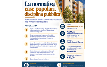 Pistoia – Corso: “La normativa case popolari, disciplina pubblica”.