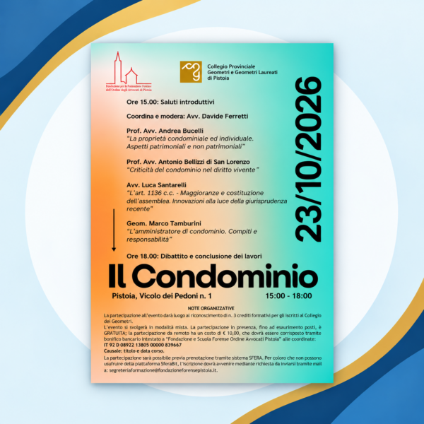 Pistoia – Corso: “Il Condominio”