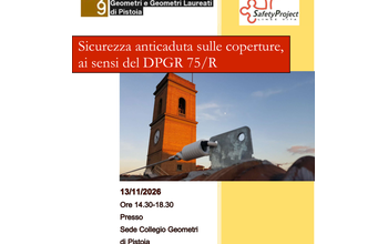 Pistoia – Corso: “Sicurezza anticaduta sulle coperture, ai sensi del DPGR 75/R”